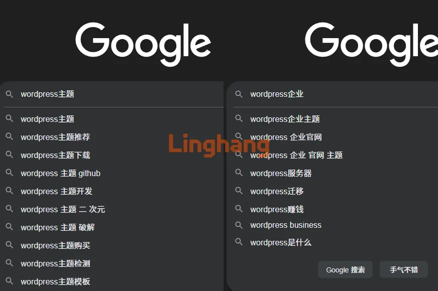 Google 搜索框截图