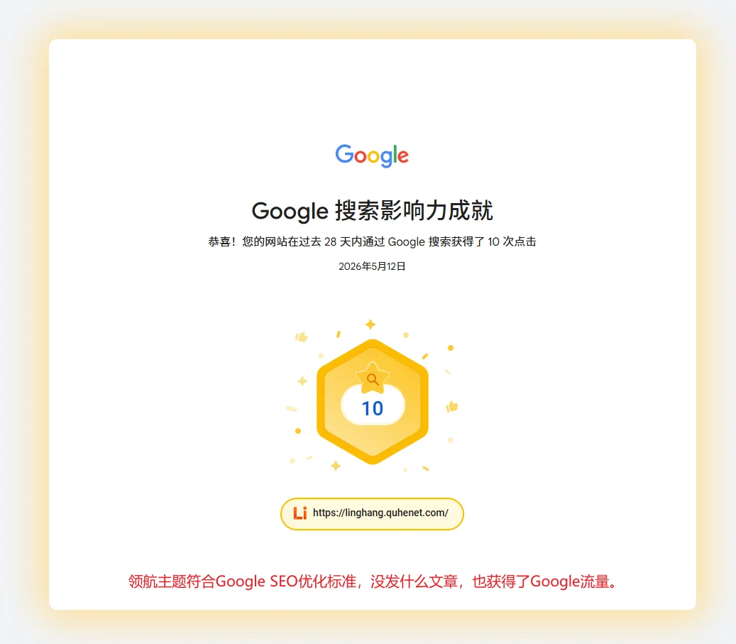 领航主题SEO效果