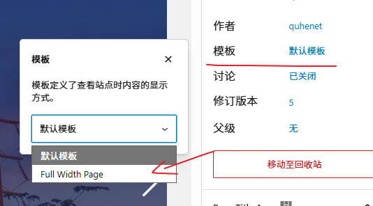 设置页面模板